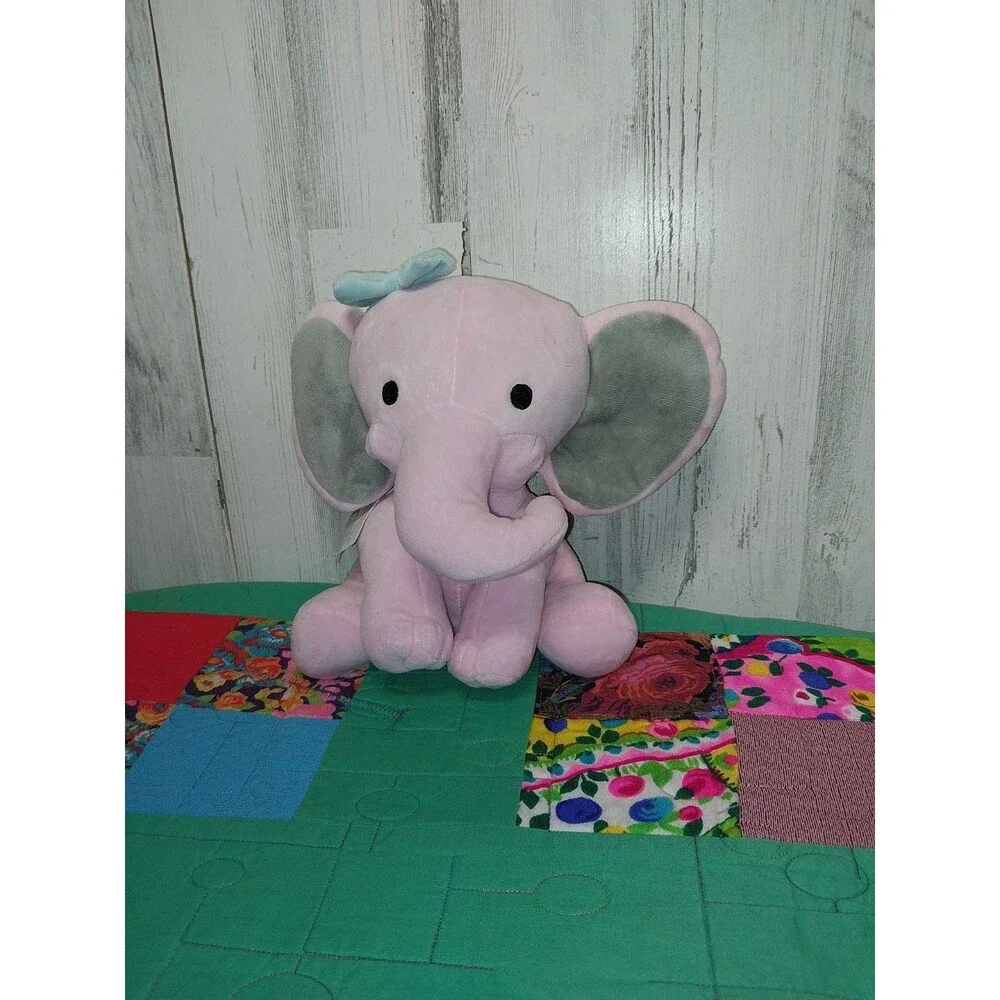 Bedtime Originals Twinkle Toes Pink Elephant Plush, Hazel